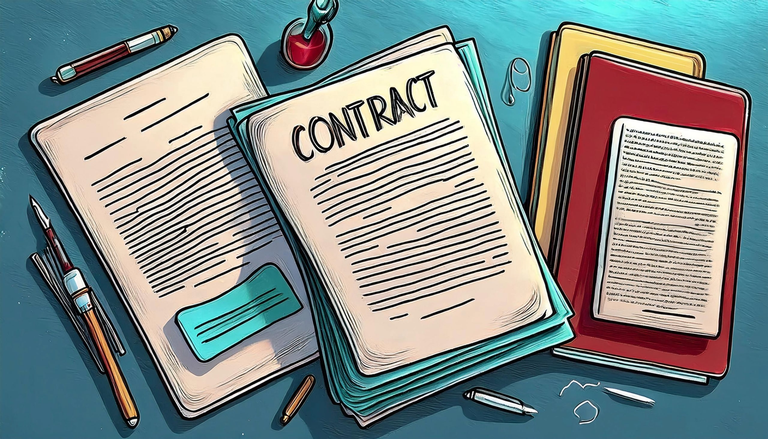 Diritti degli interessati Doodle di un hacker con espressione cattiva seduto alla scrivania con una canna da pesca mentre ruba informazioni da un computer